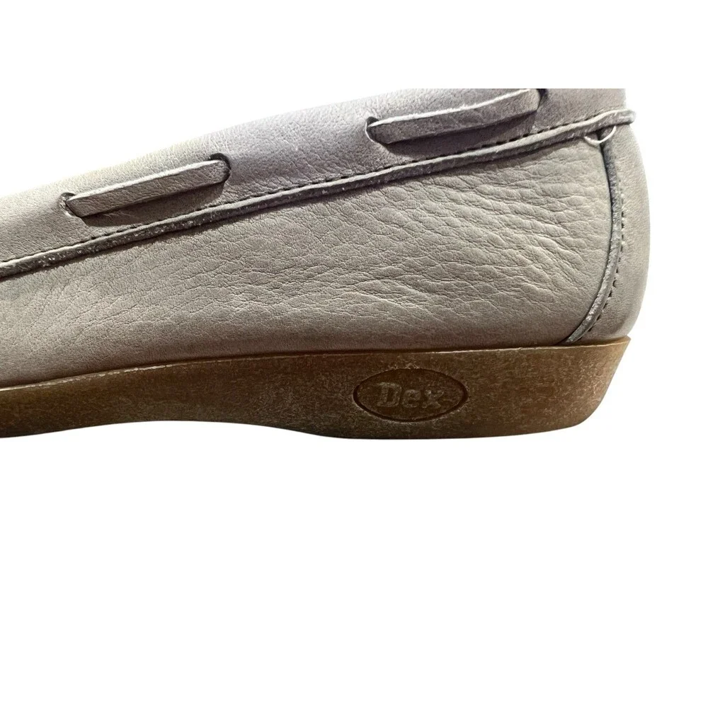 Dexter Women's Vintage USA Made Beige Leather Kiltie Moccasin Loafers  US 9.5